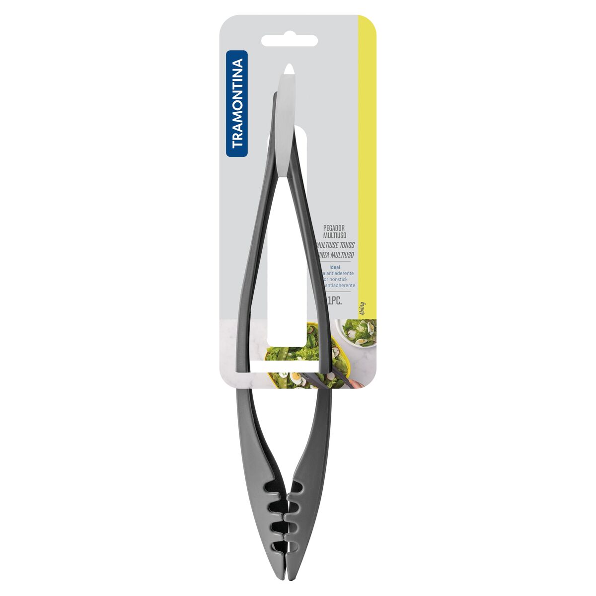 Tramontina Ability graphite gray nylon multipurpose tongs